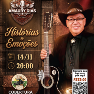Ingresso Show Histórias e Emoções - Amaury Dias 14 de novembro