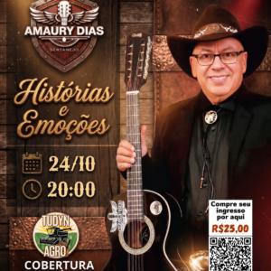 Ingresso Show Histórias e Emoções - Amaury Dias 24 de Outubro